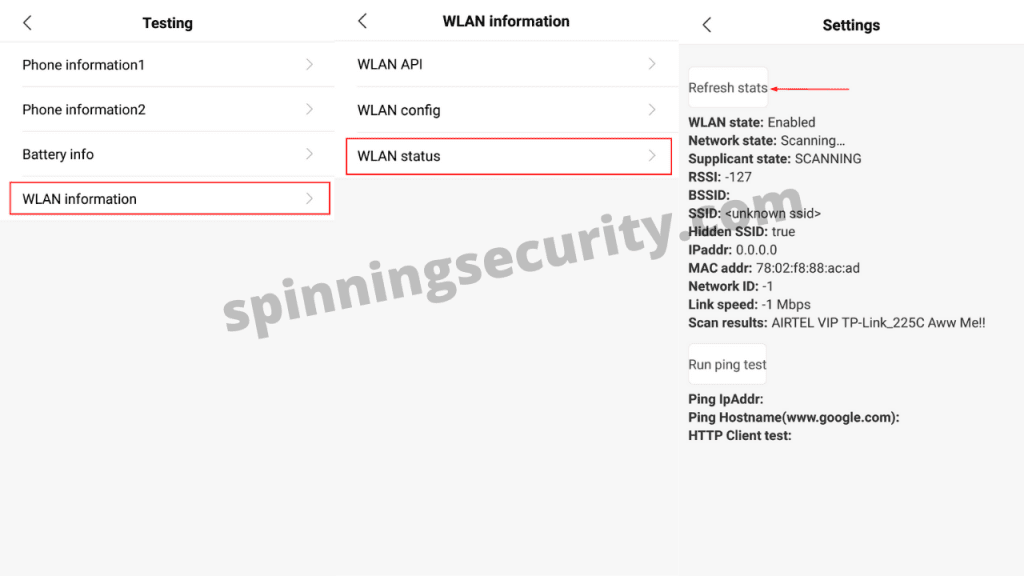 change mac address in android