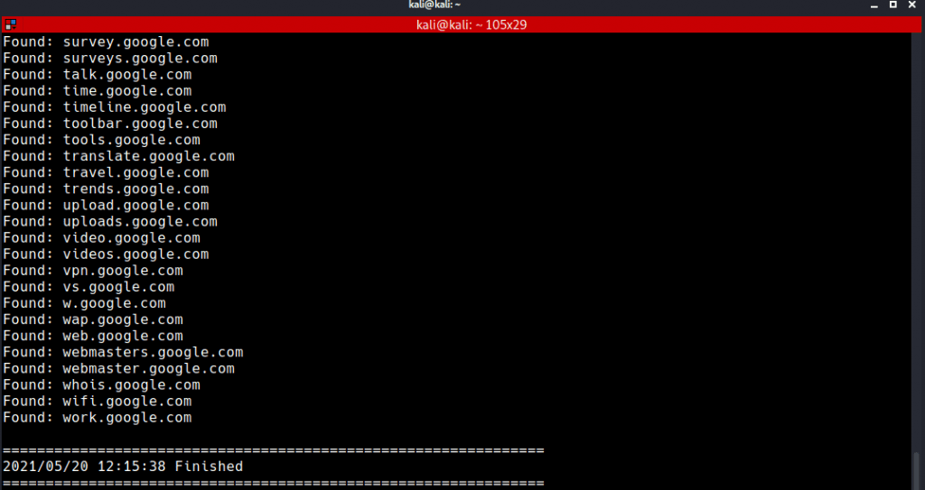 Gobuster DNS Mode For Scanning Subdomains