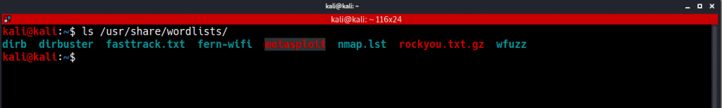 kali linux wordlist