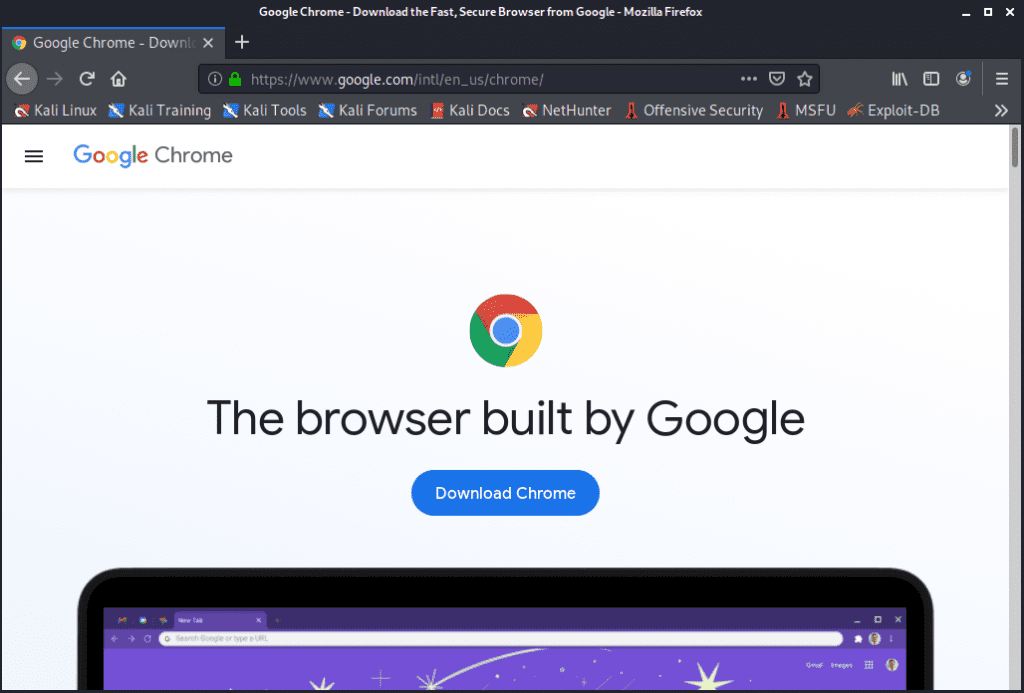 Install Chrome on Kali Linux